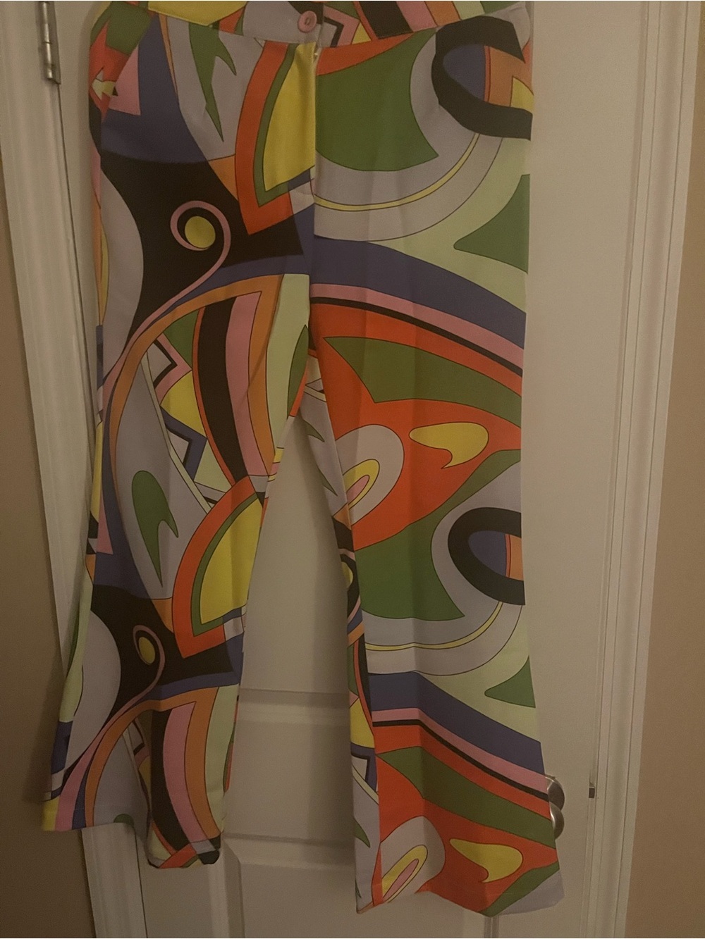 NWOT Never Worn Abstract-Print Wide Leg Pants in Multicolor Size XL